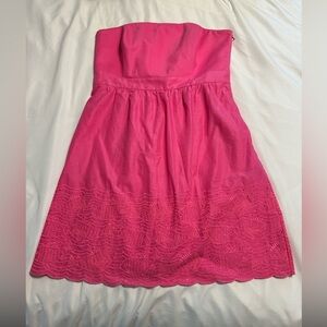 Vineyard Vines pink fully lined strapless dress size 10